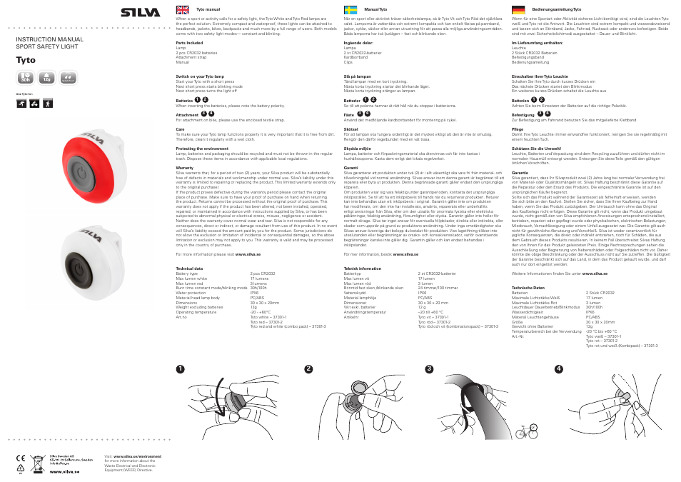 SILVA Tyto User Manual | 3 pages