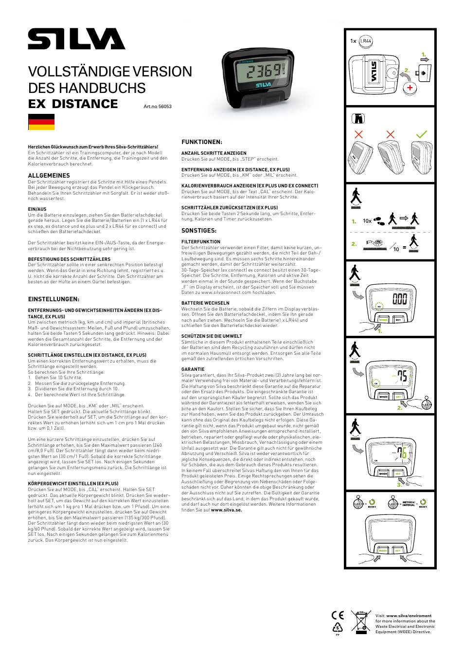 Vollständige version des handbuchs, Distance | SILVA ex Distance User Manual | Page 4 / 16