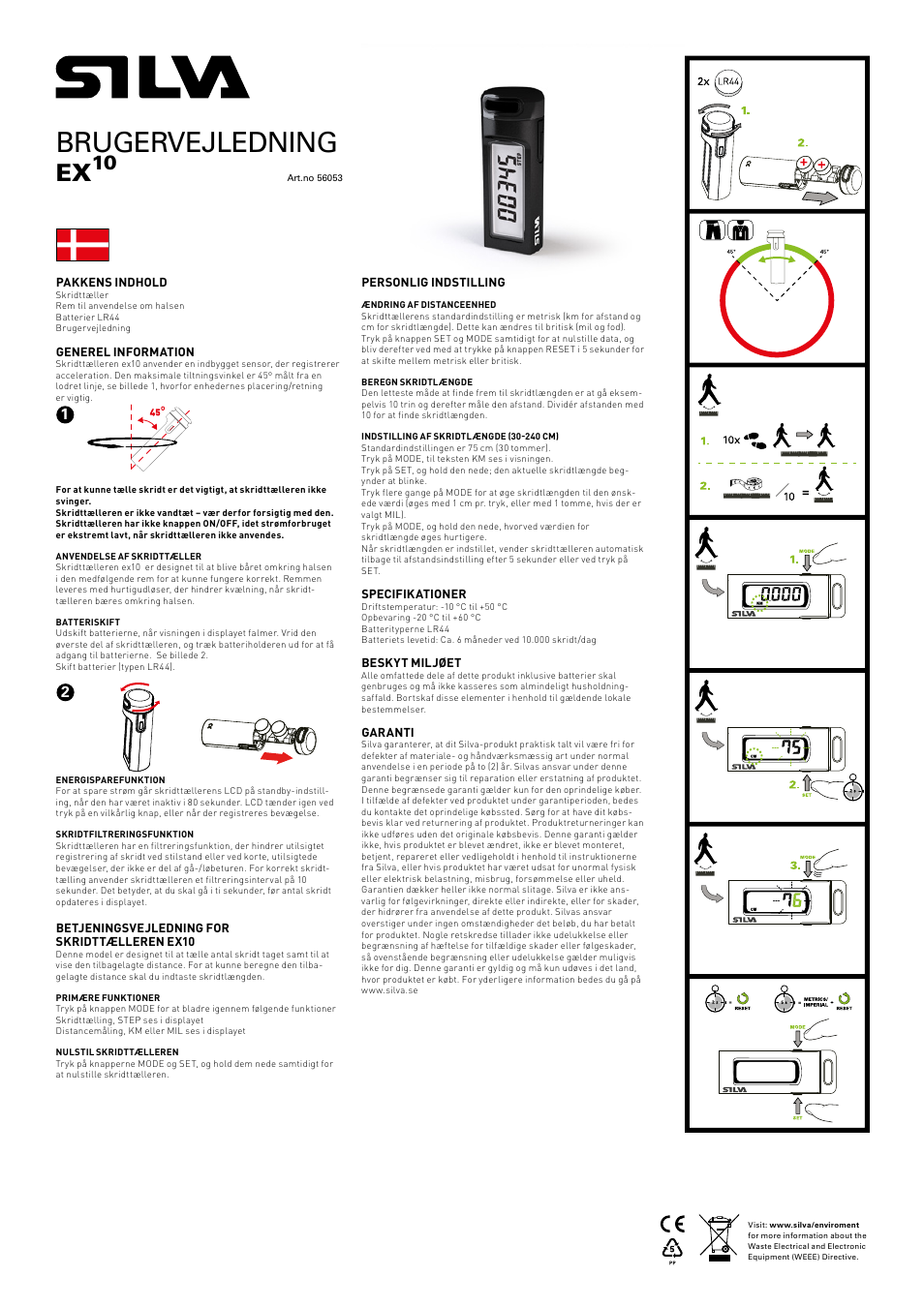 Brugervejledning | SILVA Ex 10 User Manual | Page 16 / 16