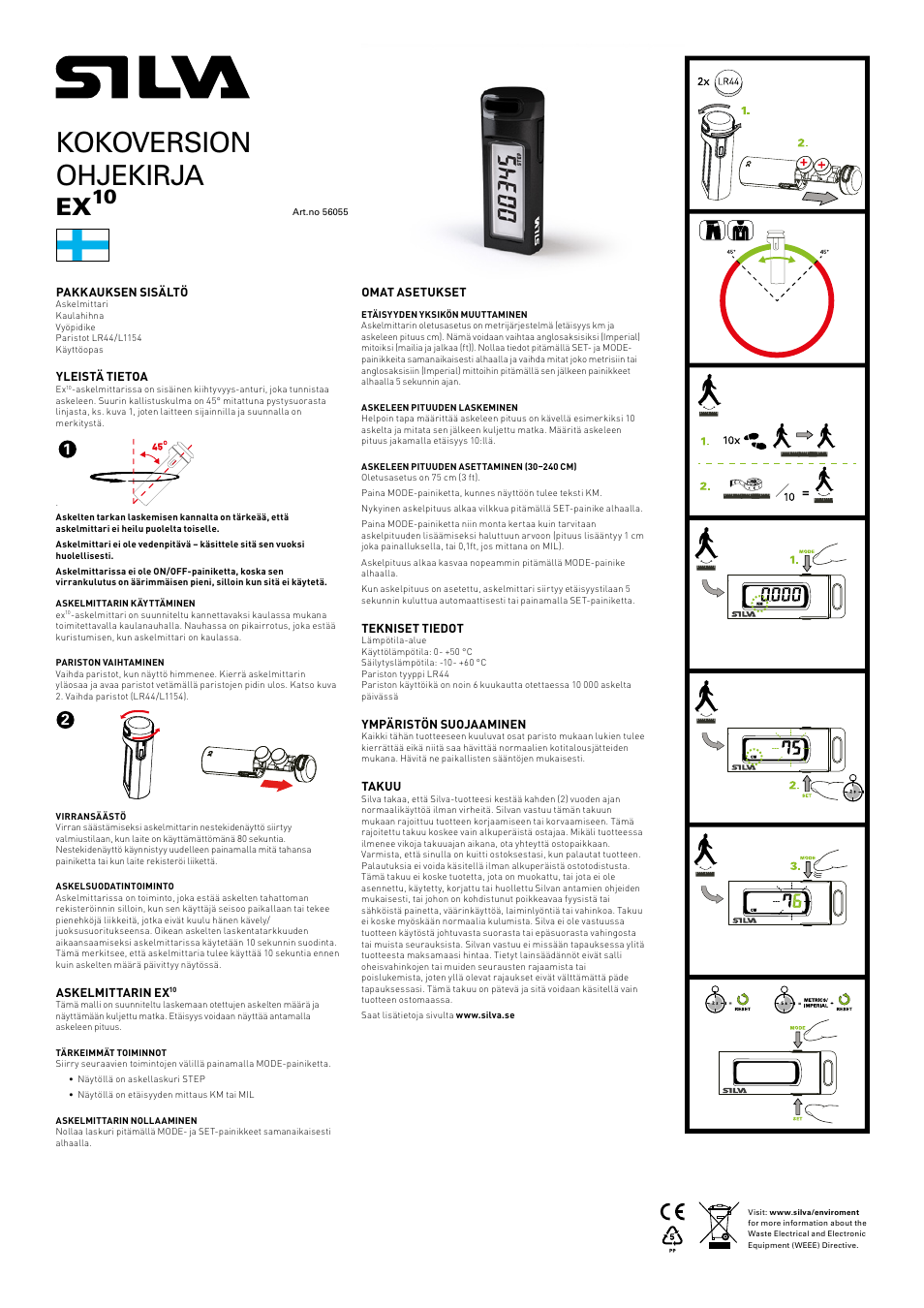 Kokoversion ohjekirja | SILVA Ex 10 User Manual | Page 5 / 16