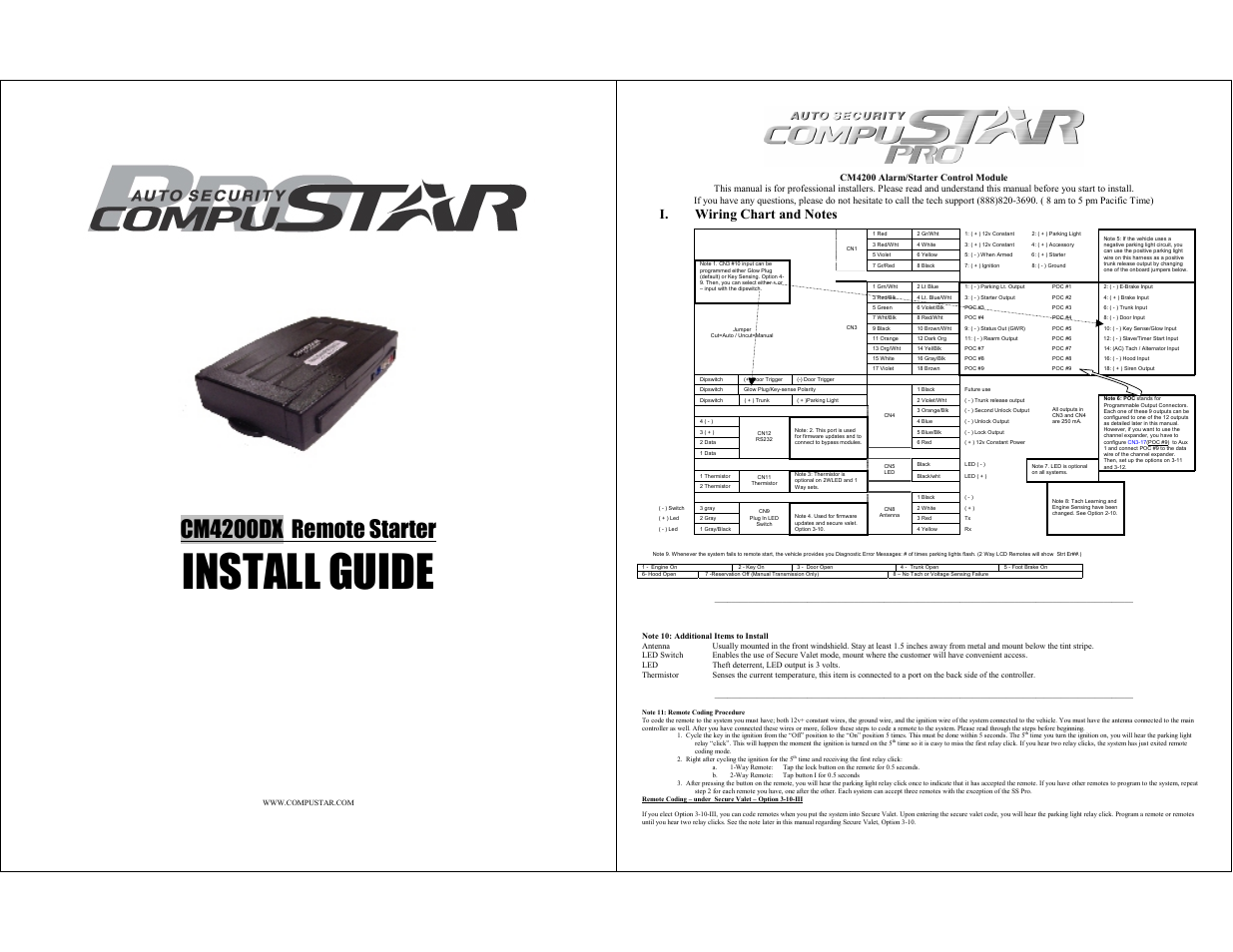 CompuSTAR CM4200DX User Manual | 4 pages