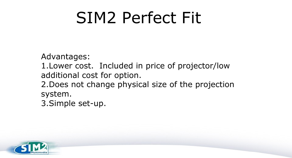 Slide 16, Sim2 perfect fit | Sim2 Perfect Fit User Manual | Page 16 / 19