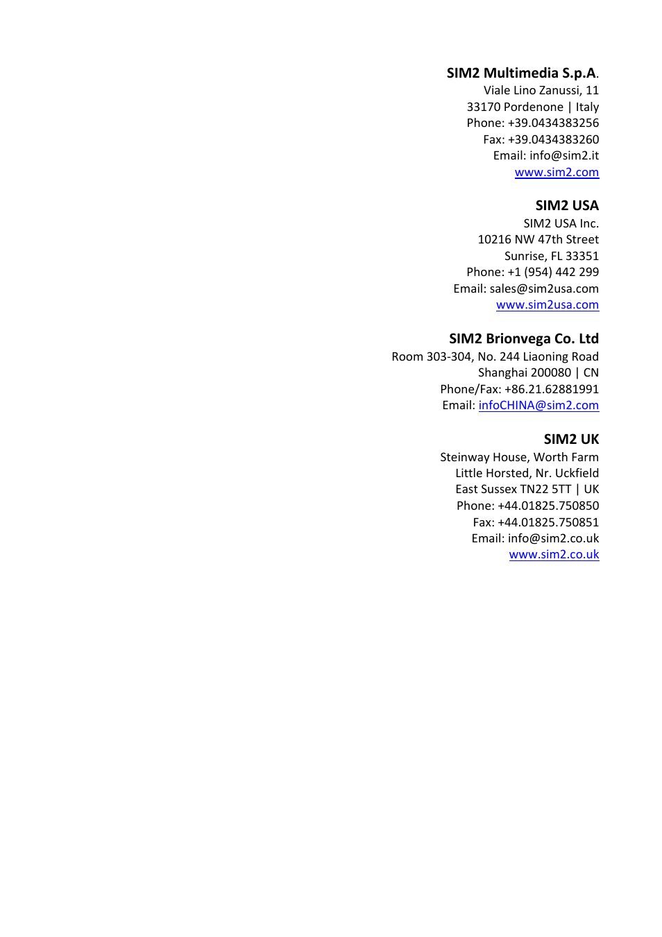 Sim2 RS‐232 Control User Manual | Page 14 / 14