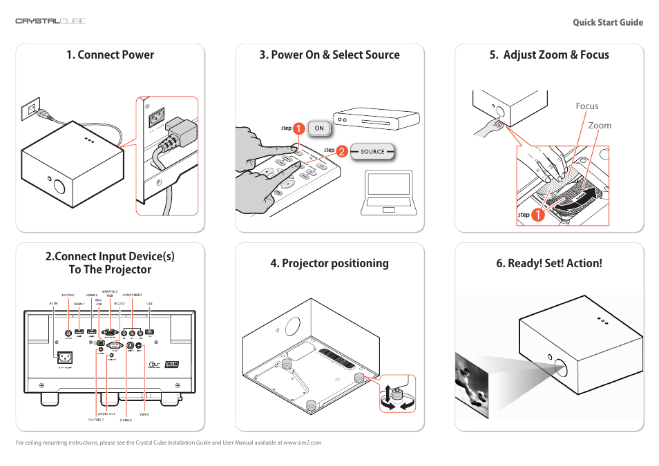 Sim2 CRYSTAL CUBE Quick Start User Manual | Page 2 / 2