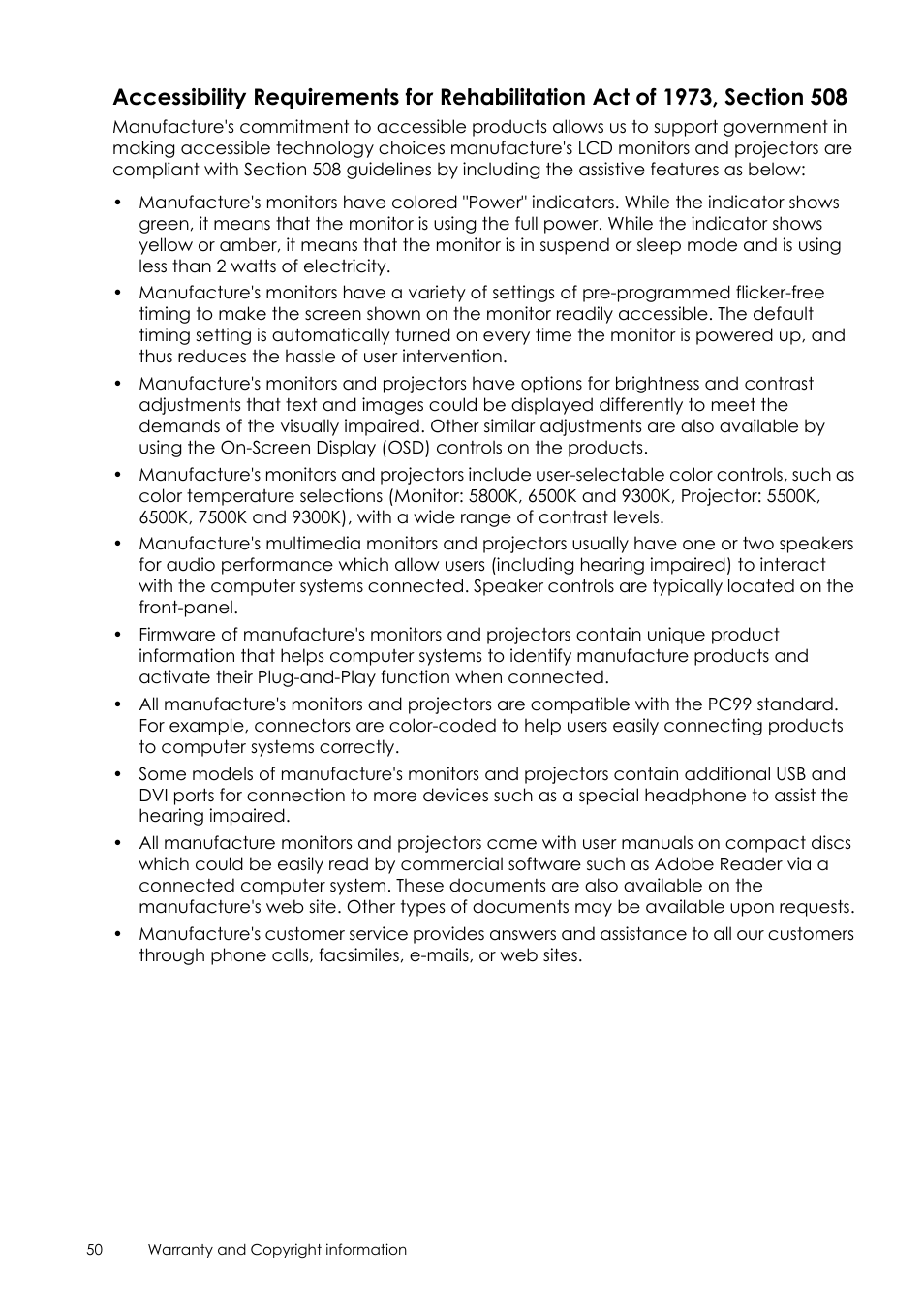 Sim2 Crystal User Manual | Page 50 / 51