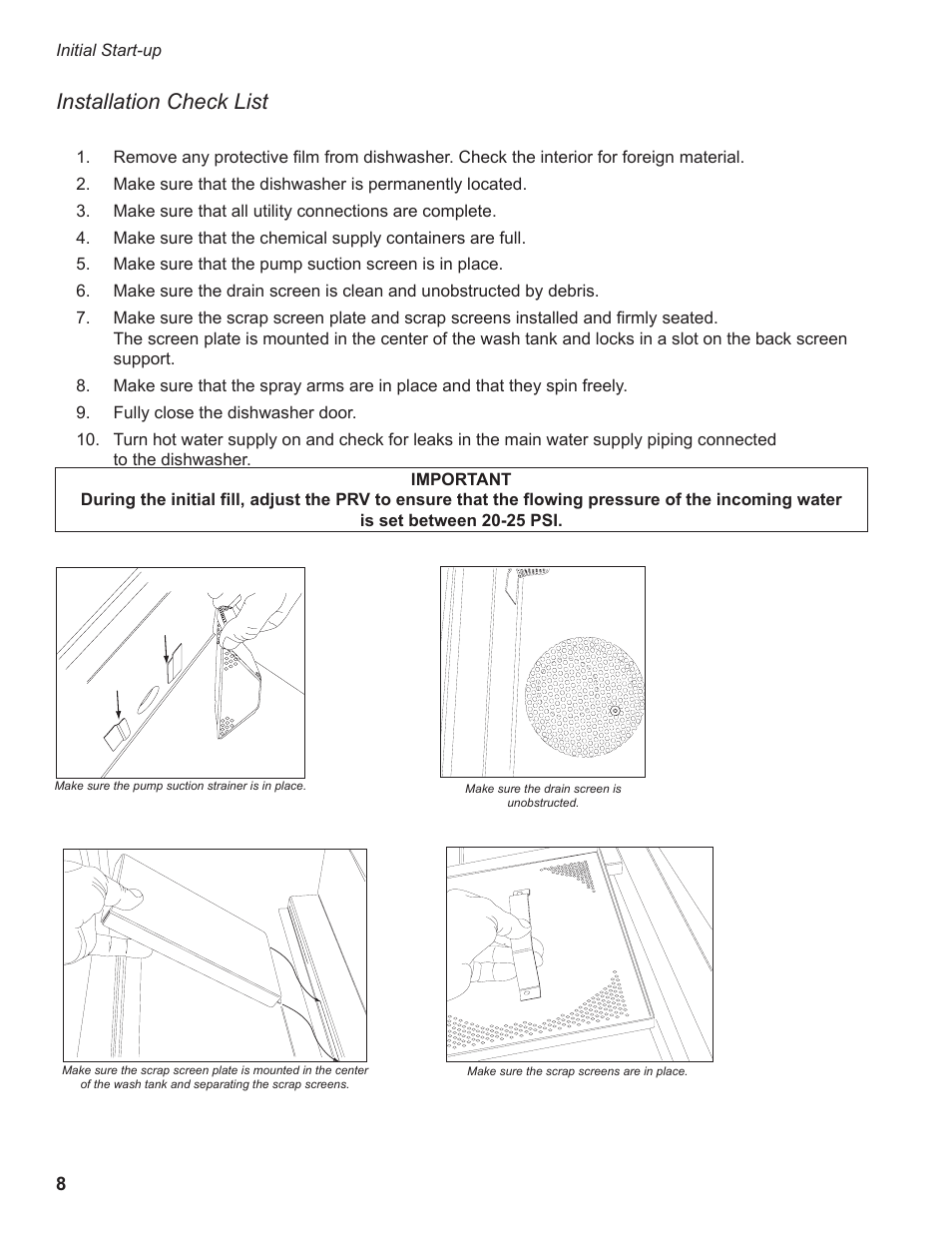 Installation check list | Champion Manufacturing DH2000 User Manual | Page 16 / 44