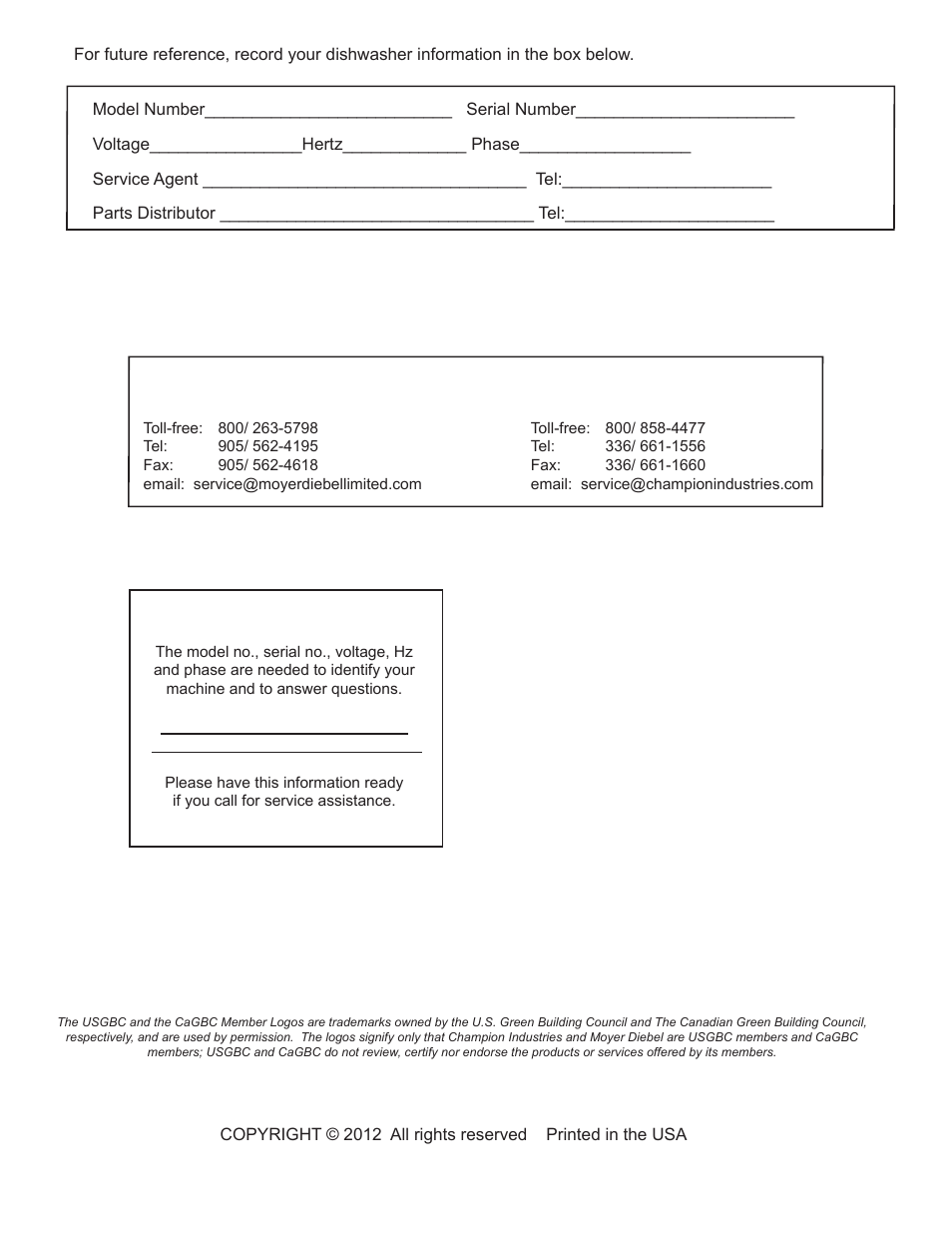 Attention | Champion Manufacturing DH2000 User Manual | Page 2 / 44