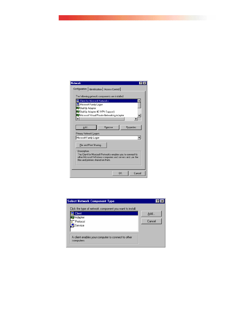 Appendix d, Browsing the network neighborhood windows 95/98 | Clarinet Systems EthIR LAN User Manual | Page 45 / 71