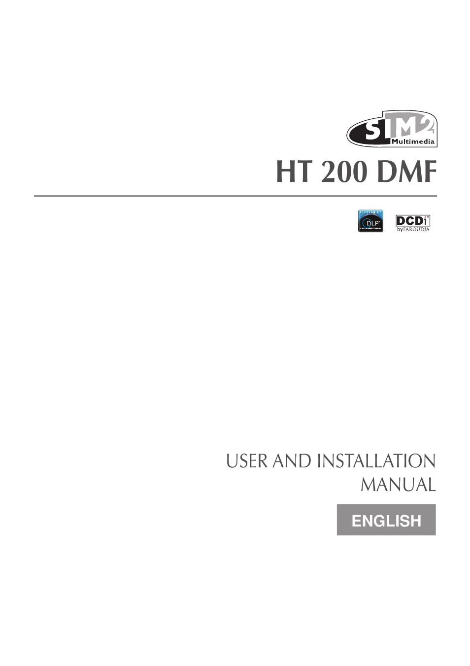 Sim2 HT200 DMF User Manual | 22 pages