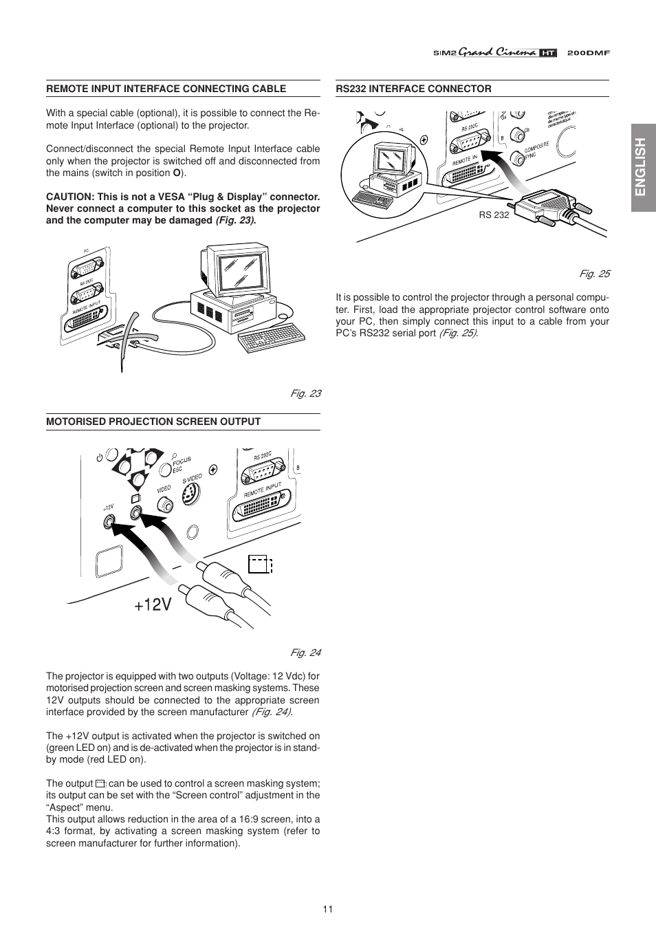 English | Sim2 HT200 DMF User Manual | Page 11 / 22
