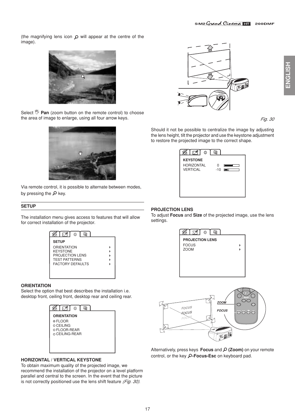 English, Fig. 30), Fig. 30 | Sim2 HT200 DMF User Manual | Page 17 / 22