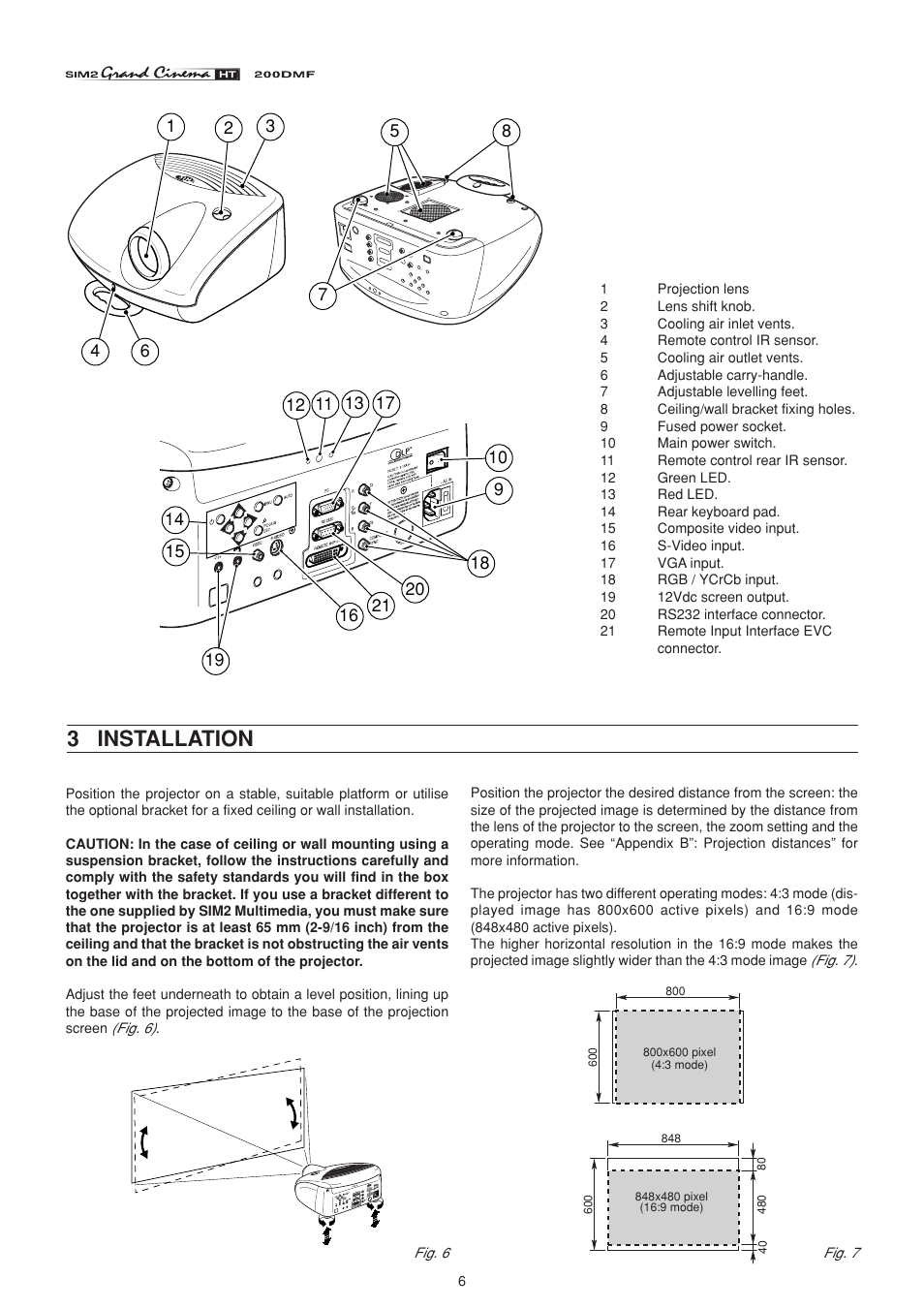 3 installation | Sim2 HT200 DMF User Manual | Page 6 / 22