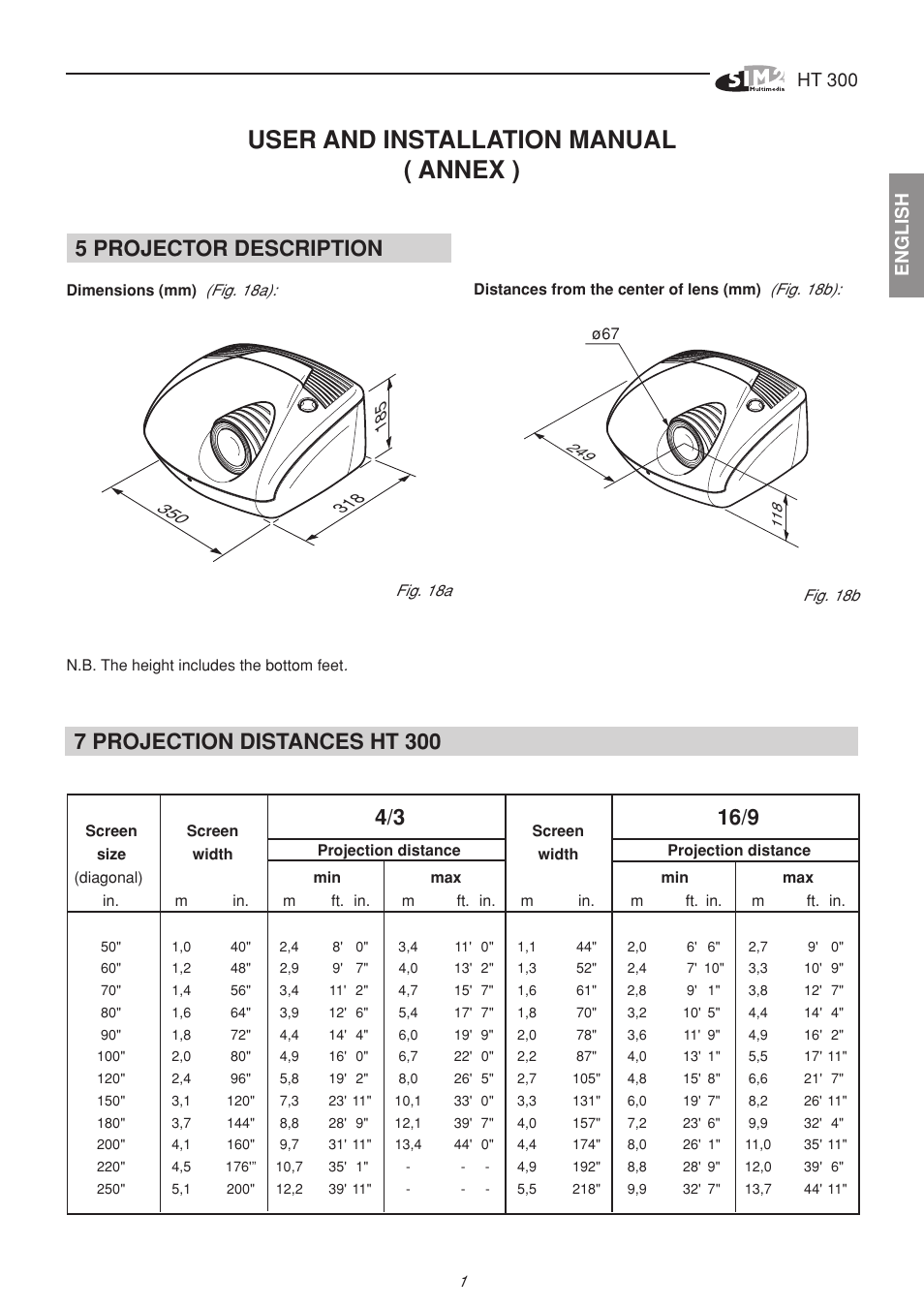 Sim2 HT300 User Manual | 10 pages