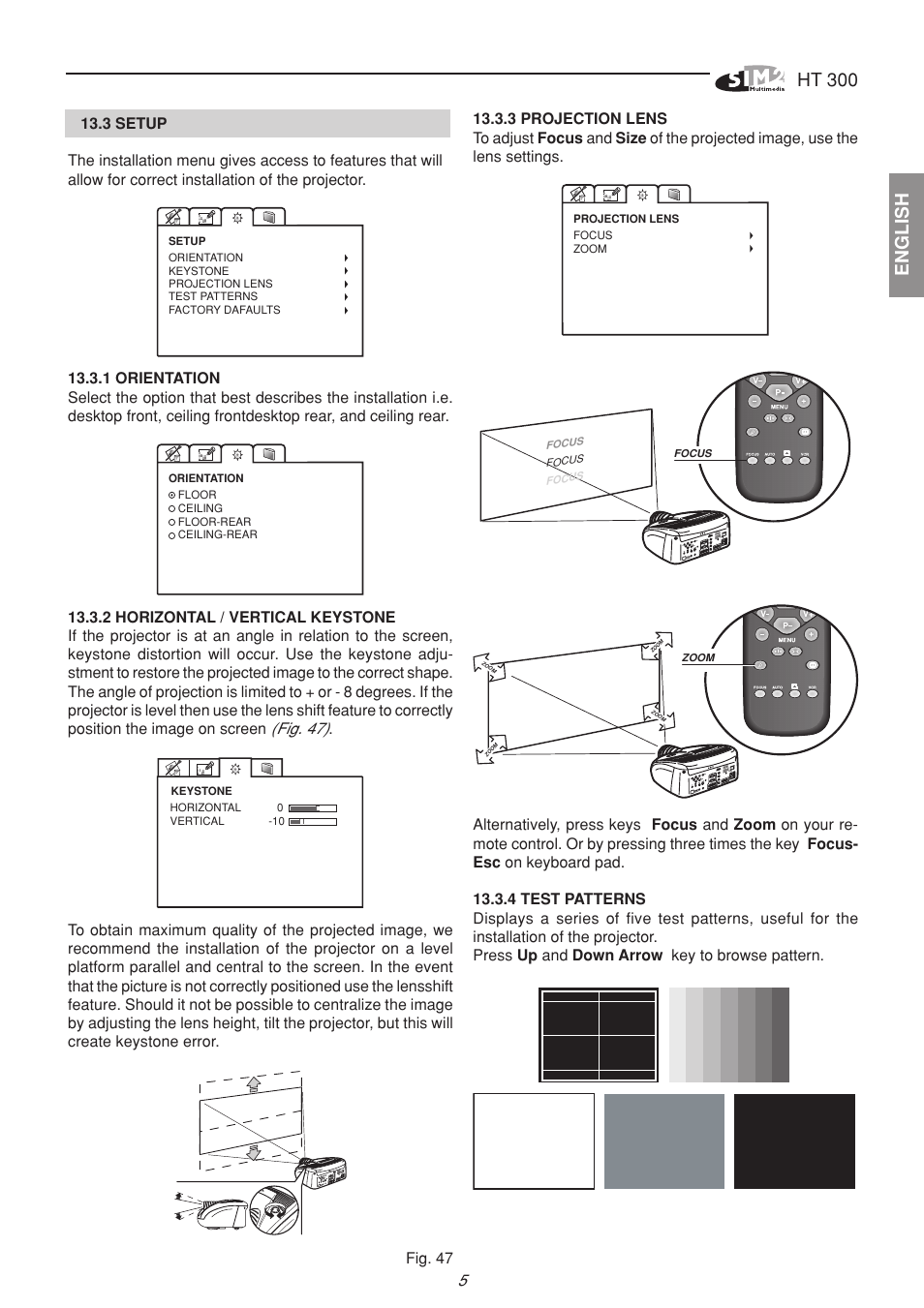 Ht 300, English, Fig. 47) | Sim2 HT300 User Manual | Page 5 / 10