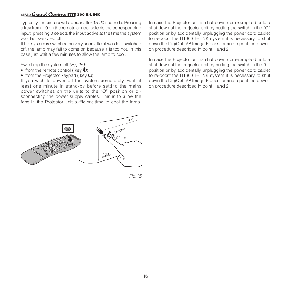 Sim2 HT300 E-Link User Manual | Page 16 / 40