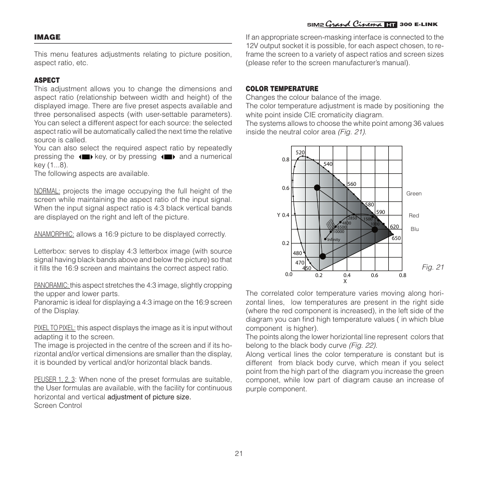 Sim2 HT300 E-Link User Manual | Page 21 / 40