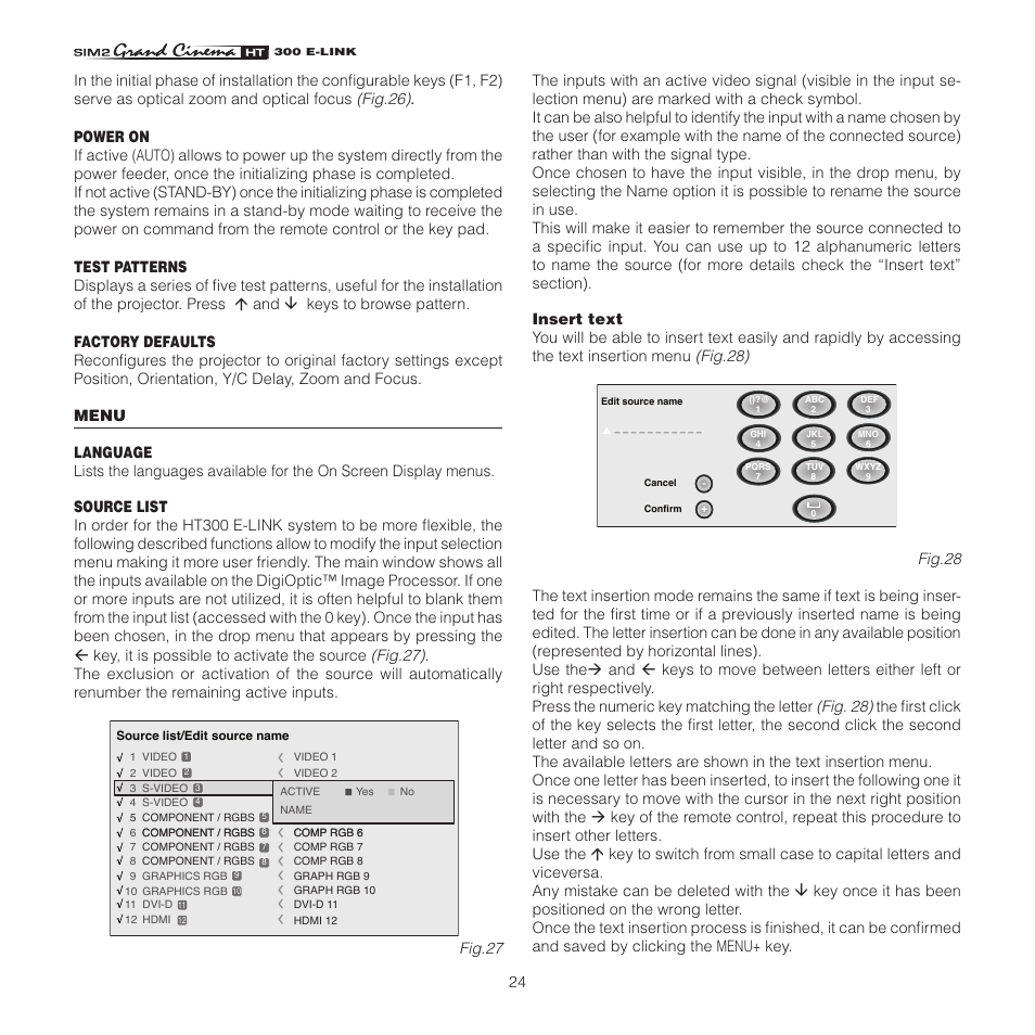 Sim2 HT300 E-Link User Manual | Page 24 / 40