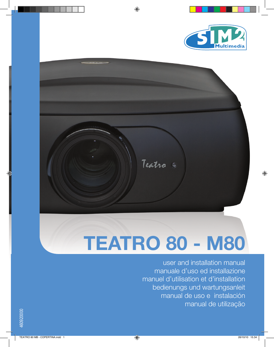 Sim2 Teatro 80 User Manual | 31 pages