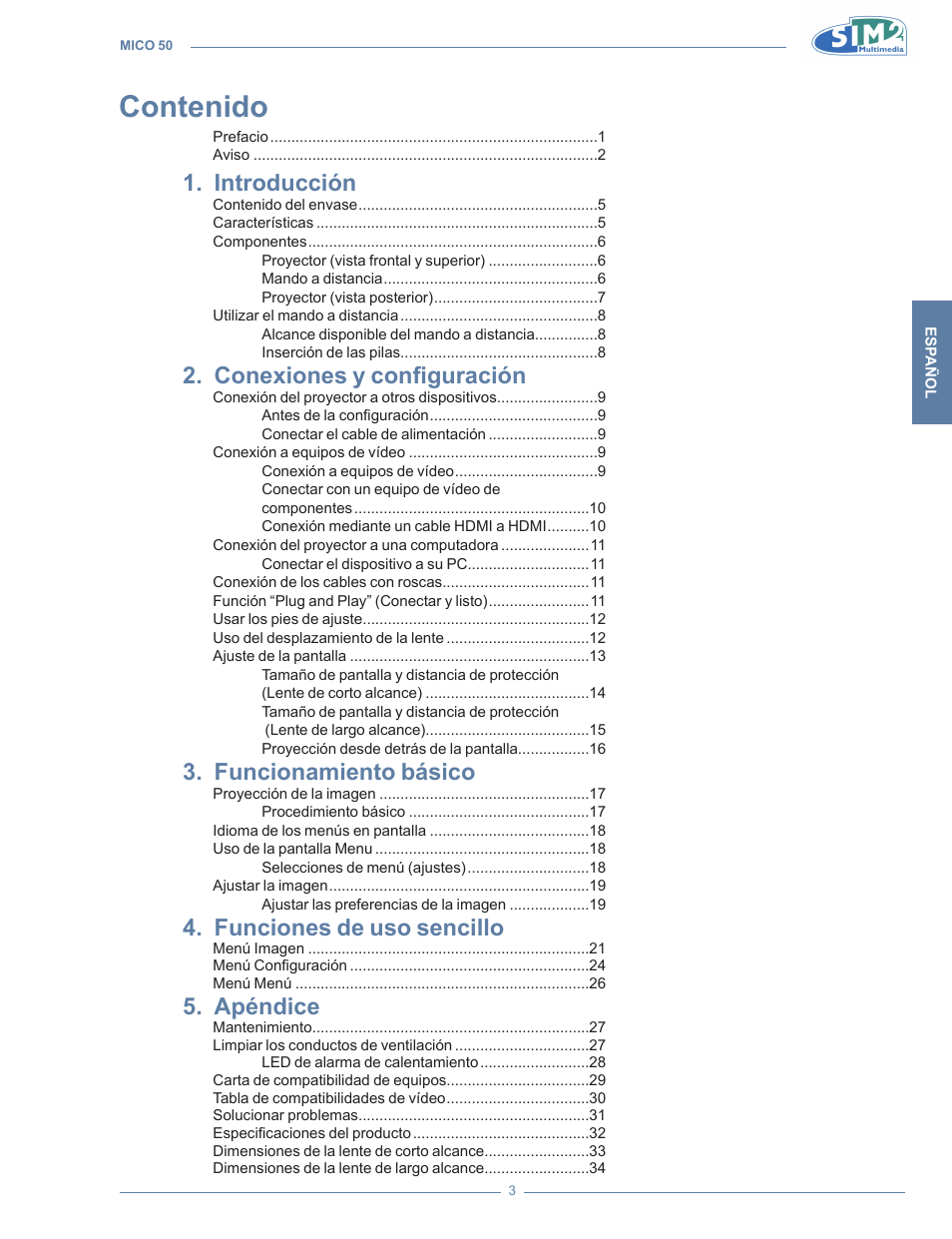 Sim2 MICO 50 User Manual | Page 143 / 277