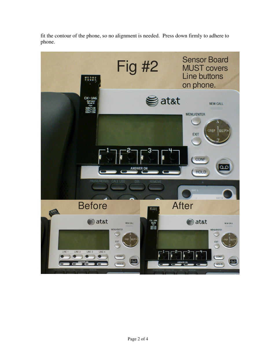 Fig #2, Before after | Skutch Electronics CK-1A6 User Manual | Page 2 / 4