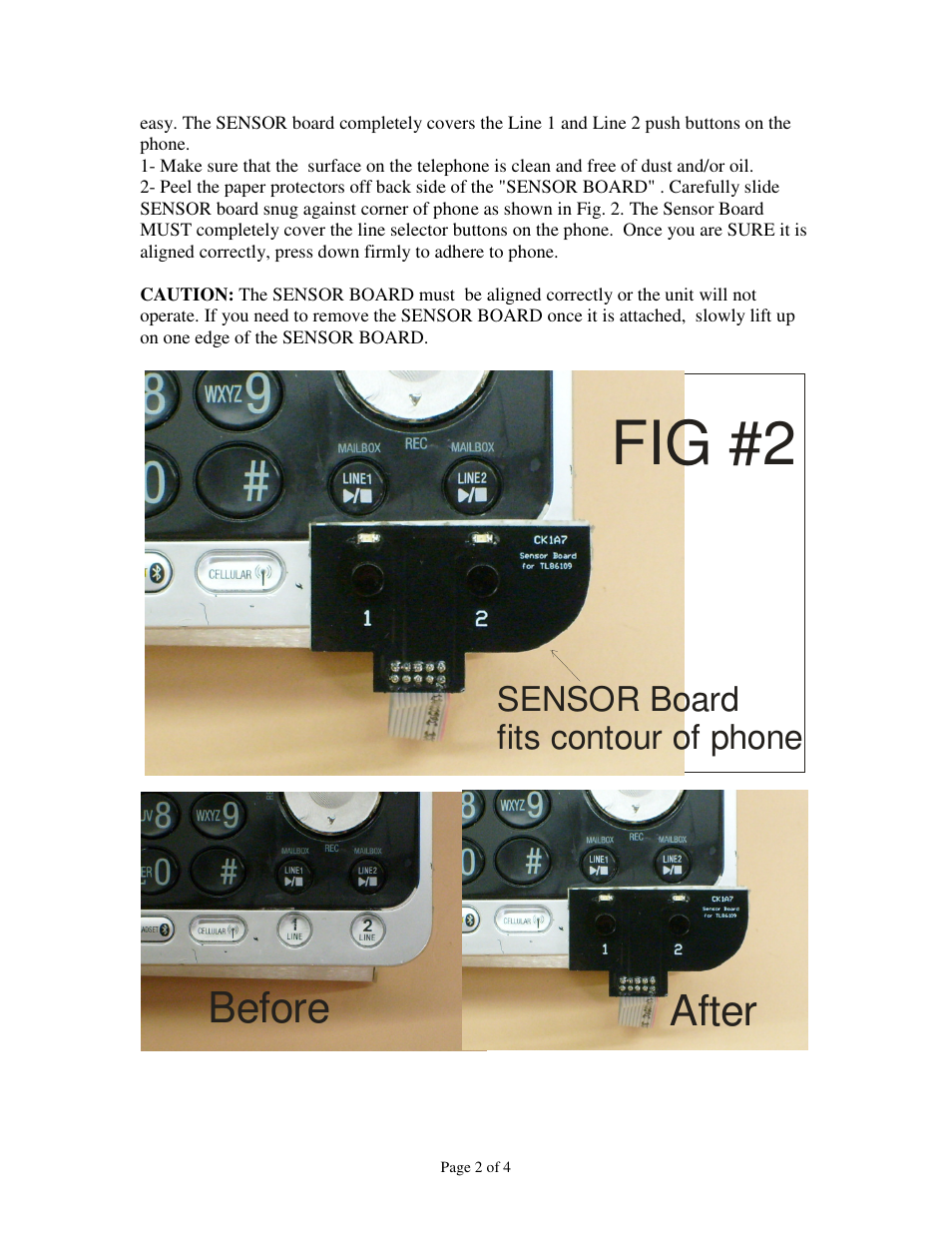 Fig #2, Before after | Skutch Electronics CK-1A7 User Manual | Page 2 / 4