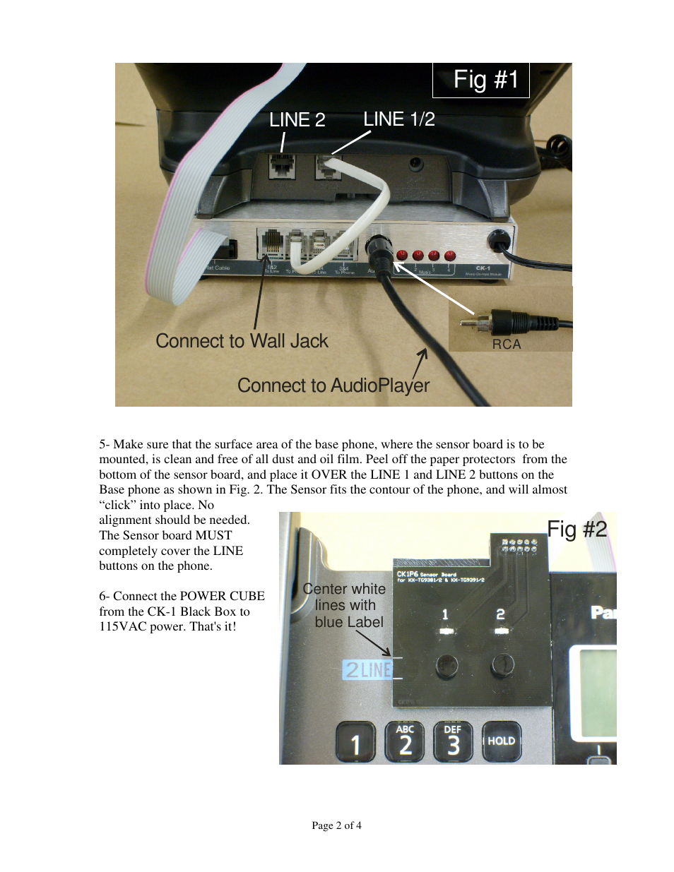 Fig #1, Fig #2 | Skutch Electronics CK-1P6 User Manual | Page 2 / 4