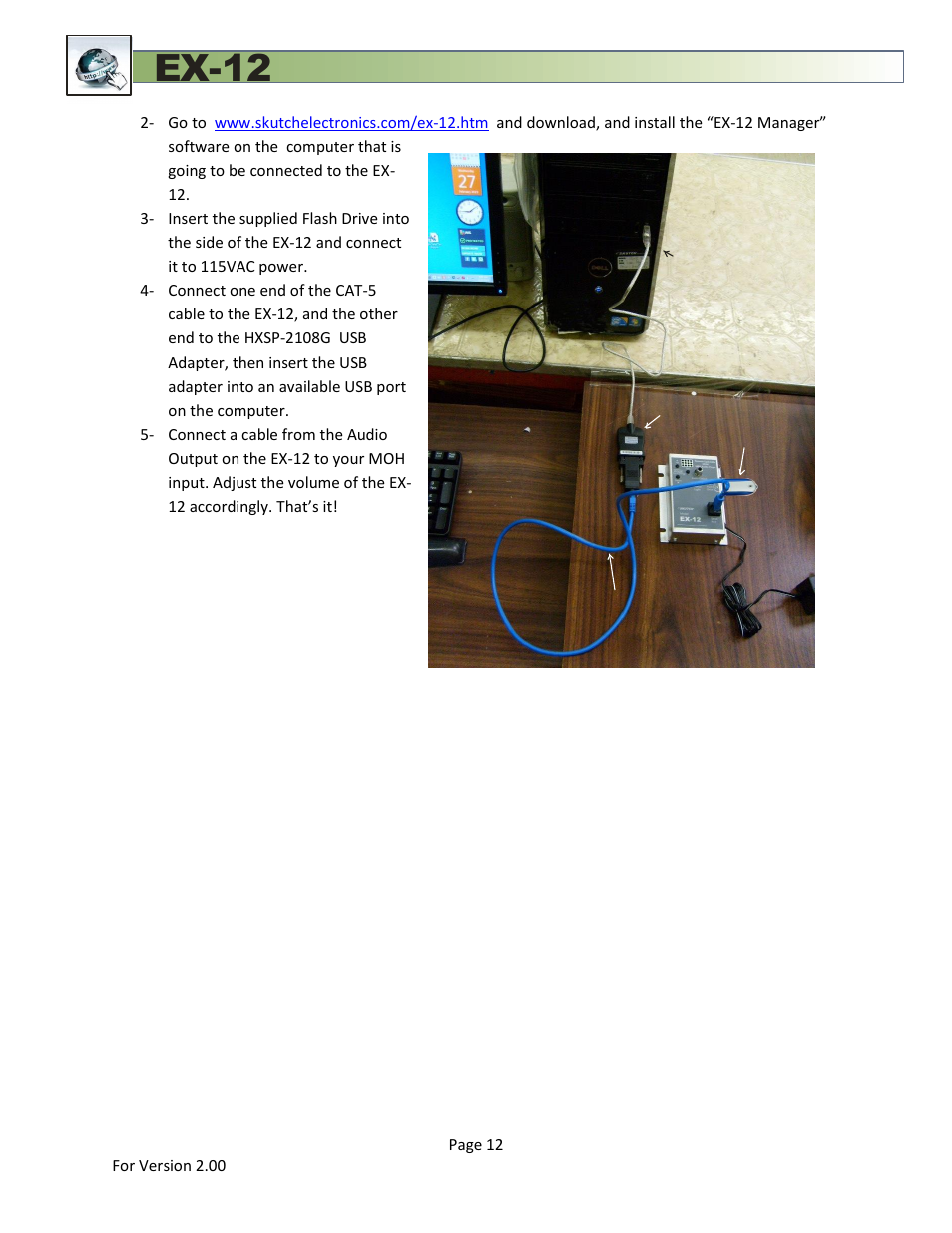 Ex-12 | Skutch Electronics EX-12 Technical Reference Guide User Manual | Page 12 / 25