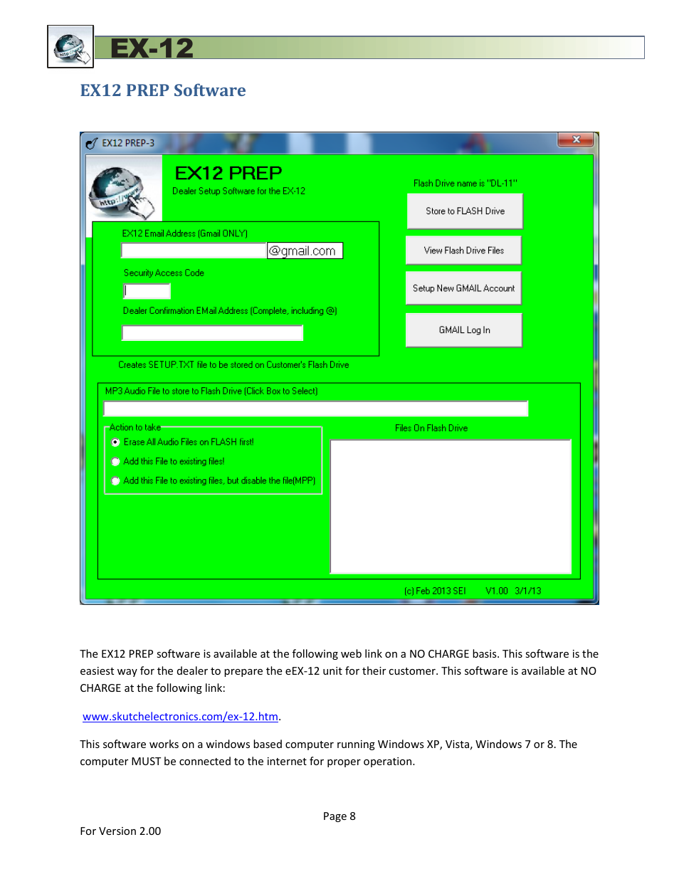 Ex12 prep software, Ex-12 | Skutch Electronics EX-12 Technical Reference Guide User Manual | Page 8 / 25
