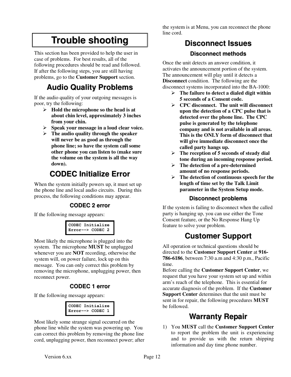 Skutch Electronics BA-1000 User Manual | Page 12 / 16
