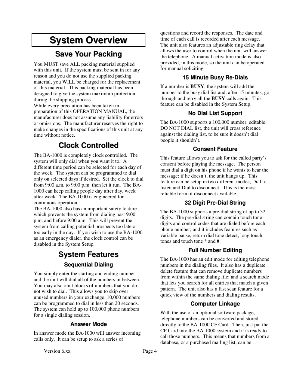 Skutch Electronics BA-1000 User Manual | Page 4 / 16