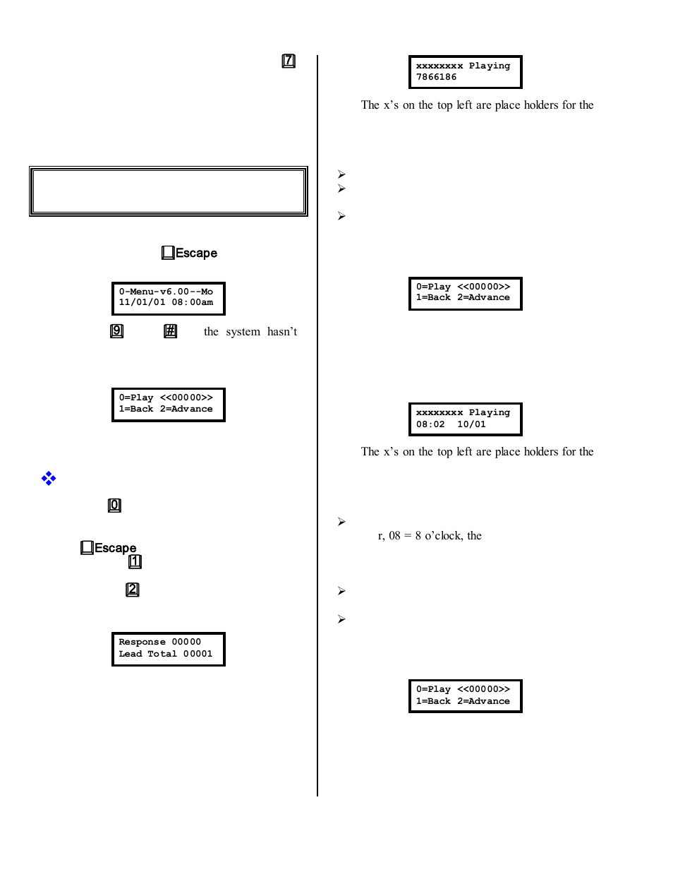9 in messages, Playing response files, Play dial file responses | Play order taking responses | Skutch Electronics BA-1000 Technical Reference Manual User Manual | Page 20 / 34