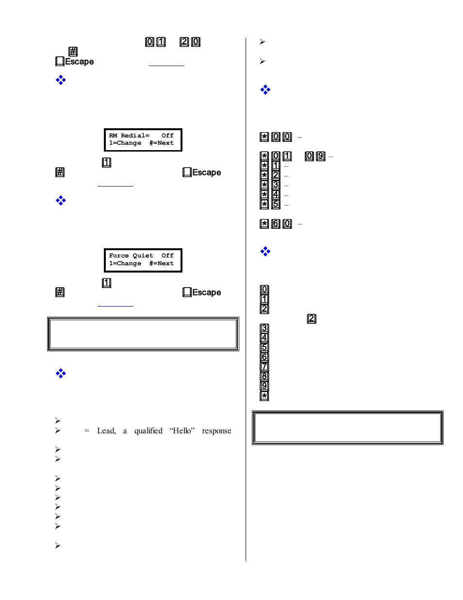 Appendix, Trouble shooting, Rm redial= off | Force quiet off, Dialing status codes, Special entry codes, Outgoing prompt codes | Skutch Electronics BA-1000 Technical Reference Manual User Manual | Page 31 / 34