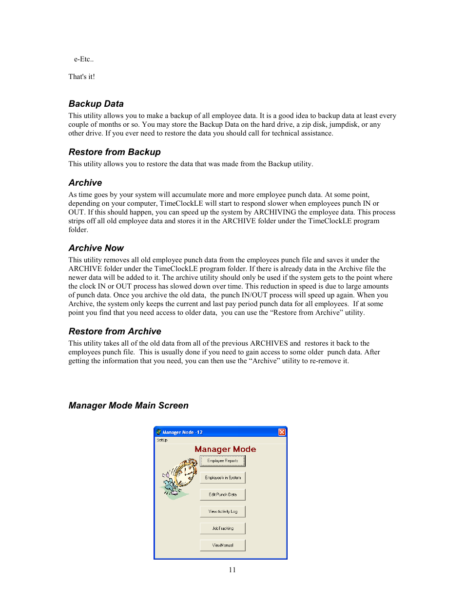 Skutch Electronics TimeClockLE User Manual | Page 11 / 19