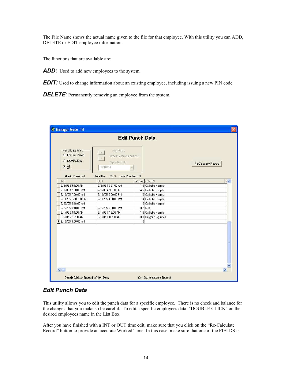 Skutch Electronics TimeClockLE User Manual | Page 14 / 19