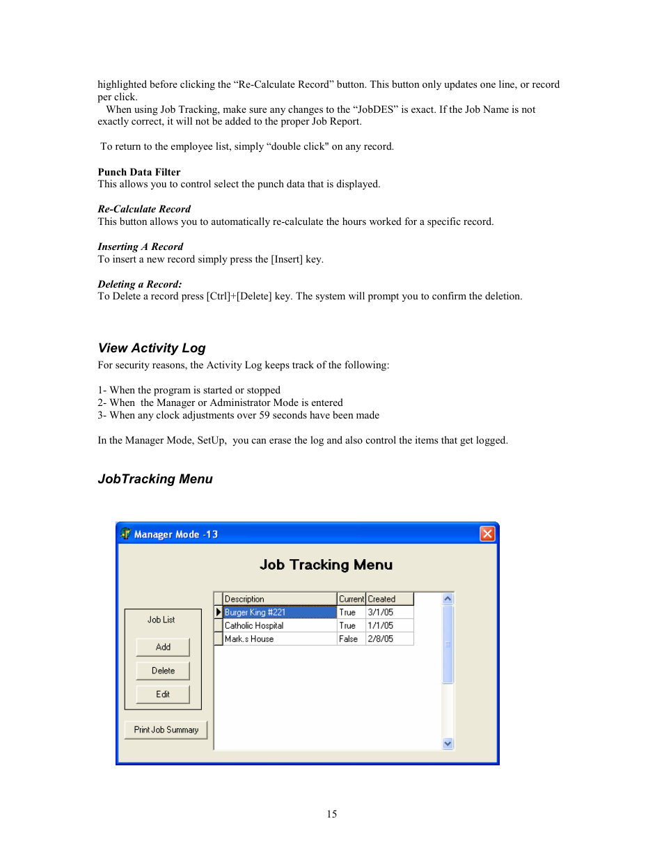 Skutch Electronics TimeClockLE User Manual | Page 15 / 19