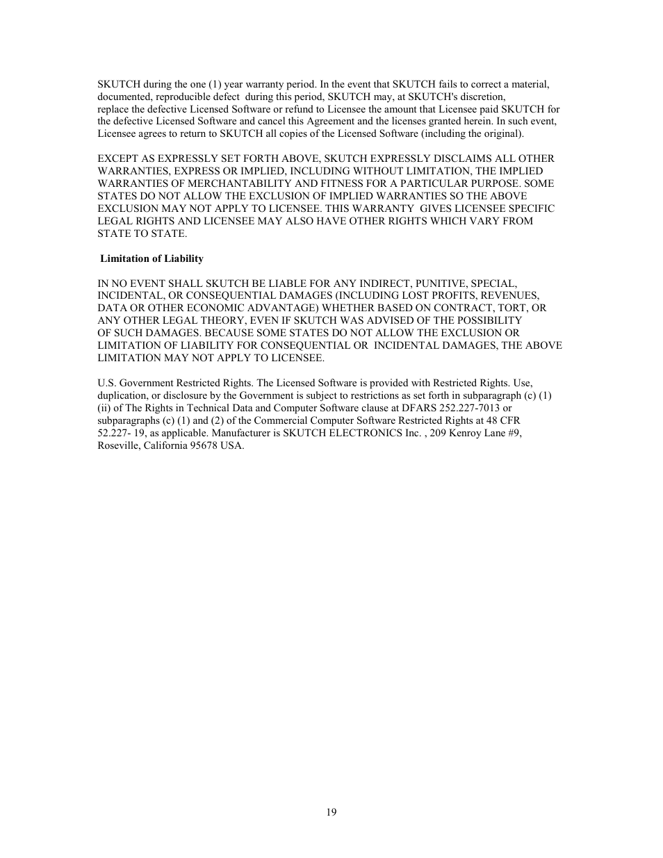 Skutch Electronics TimeClockLE User Manual | Page 19 / 19