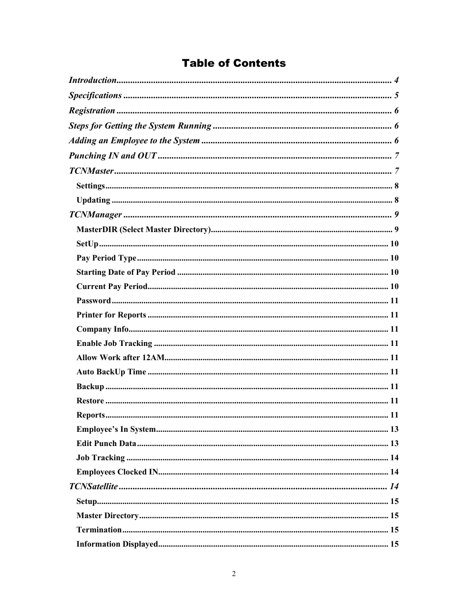 Skutch Electronics TimeClockNet 3 User Manual | Page 2 / 17