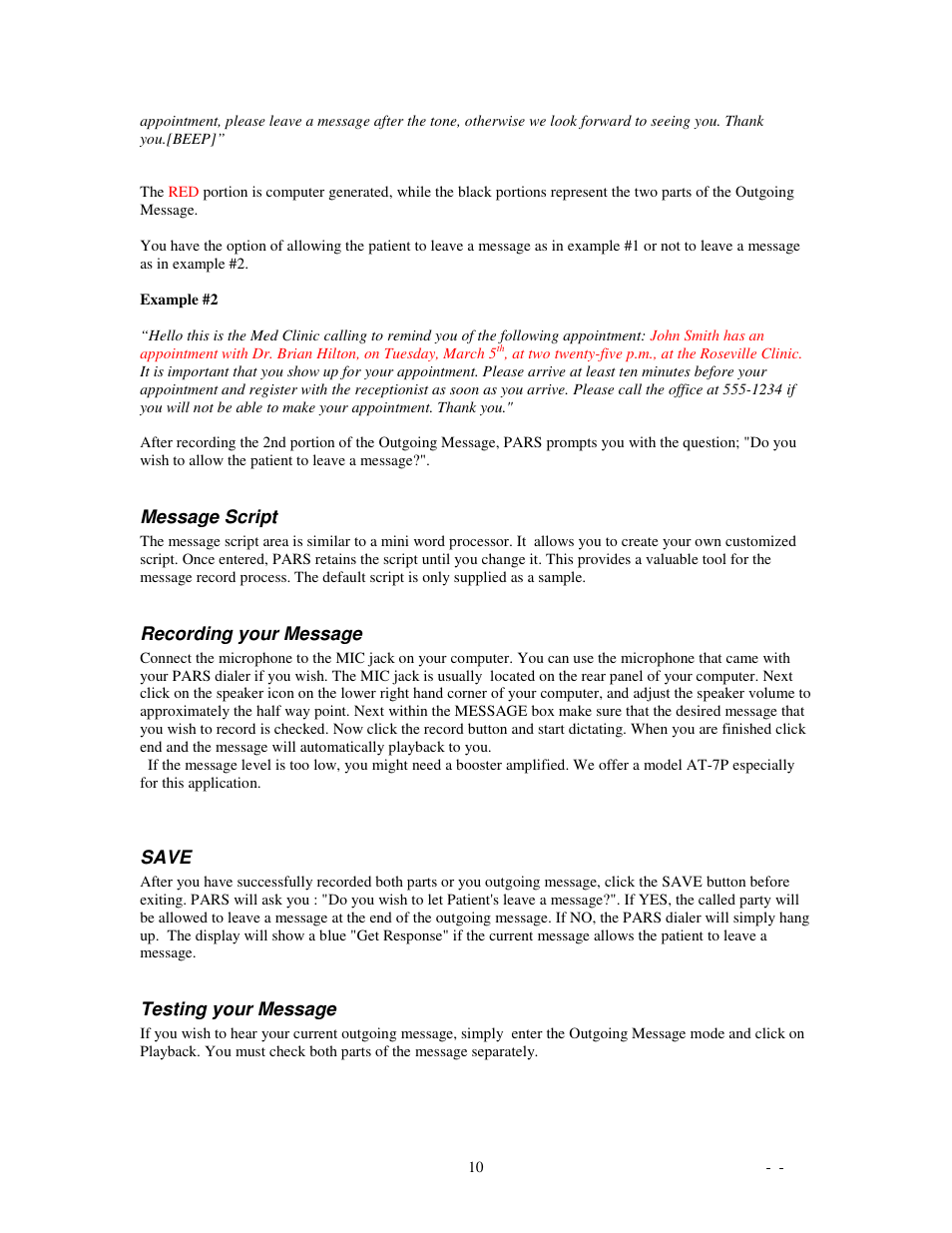 Skutch Electronics PARS Computerized v1.03 User Manual | Page 10 / 13