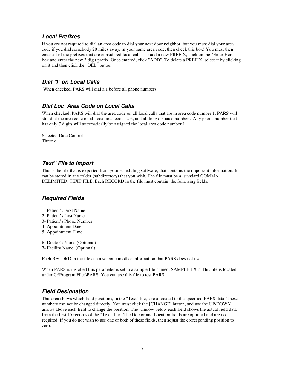 Skutch Electronics PARS Computerized v1.03 User Manual | Page 7 / 13