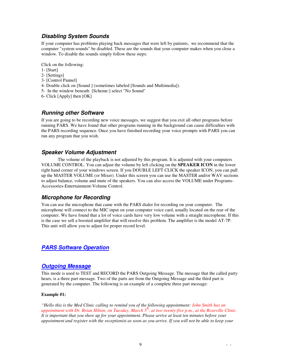 Skutch Electronics PARS Computerized v1.03 User Manual | Page 9 / 13