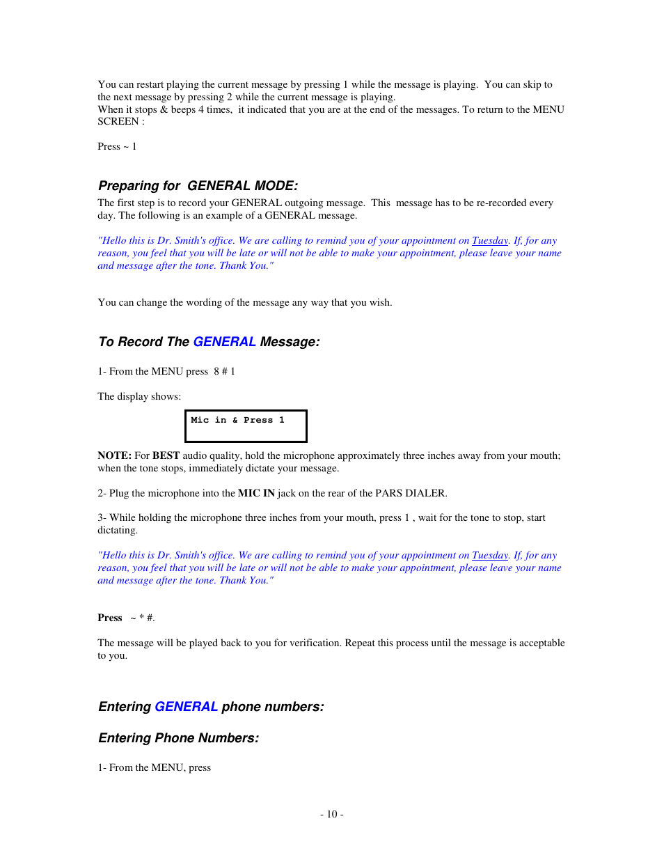 Skutch Electronics PARS v3.2X User Manual | Page 10 / 13