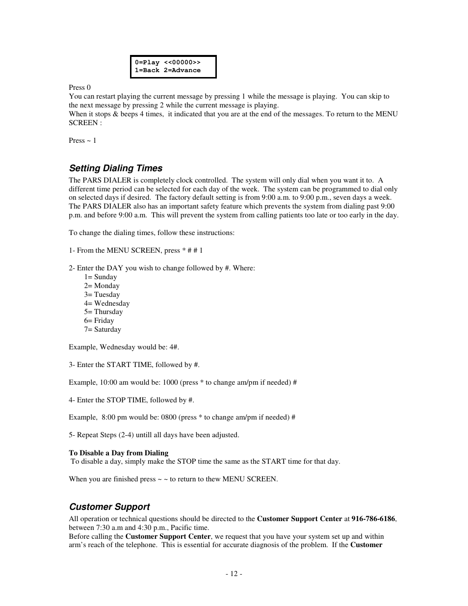 Skutch Electronics PARS v3.2X User Manual | Page 12 / 13