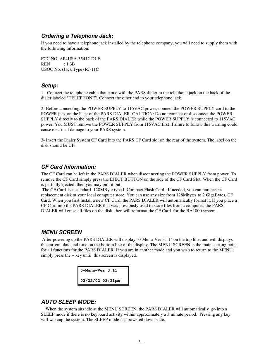 Skutch Electronics PARS v3.2X User Manual | Page 5 / 13