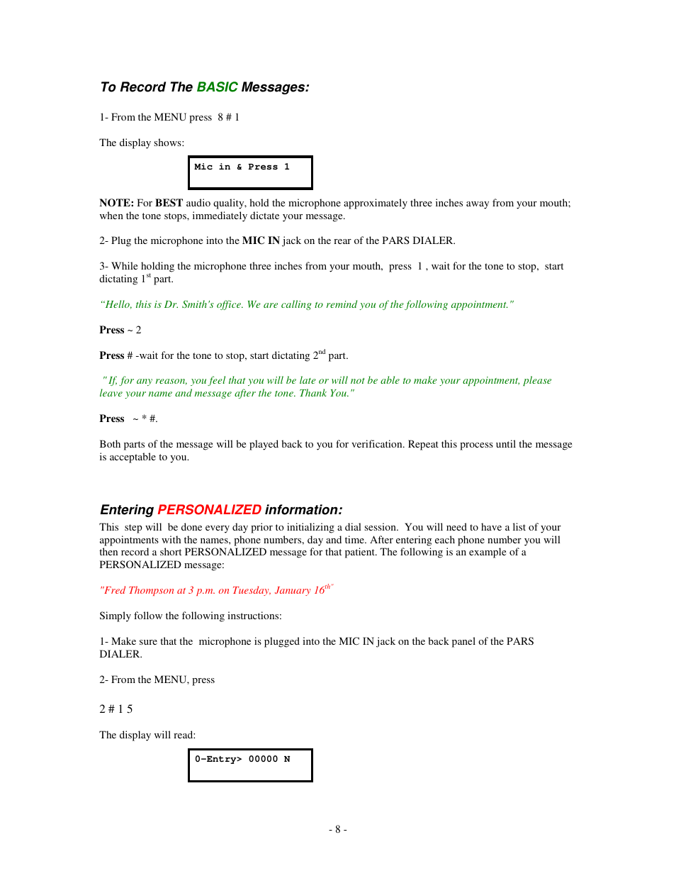 Skutch Electronics PARS v3.2X User Manual | Page 8 / 13