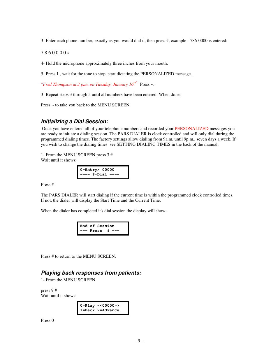Skutch Electronics PARS v3.2X User Manual | Page 9 / 13