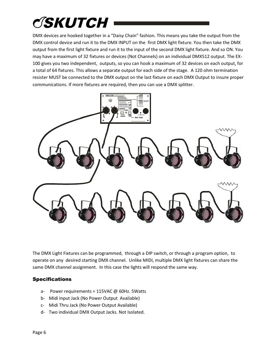 Skutch Electronics EX-100 User Manual | Page 6 / 7