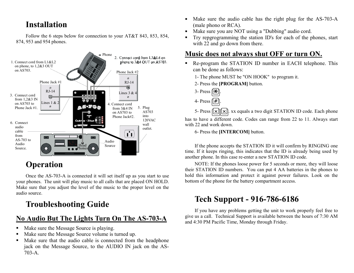 Skutch Electronics AS-703-AM User Manual | 2 pages