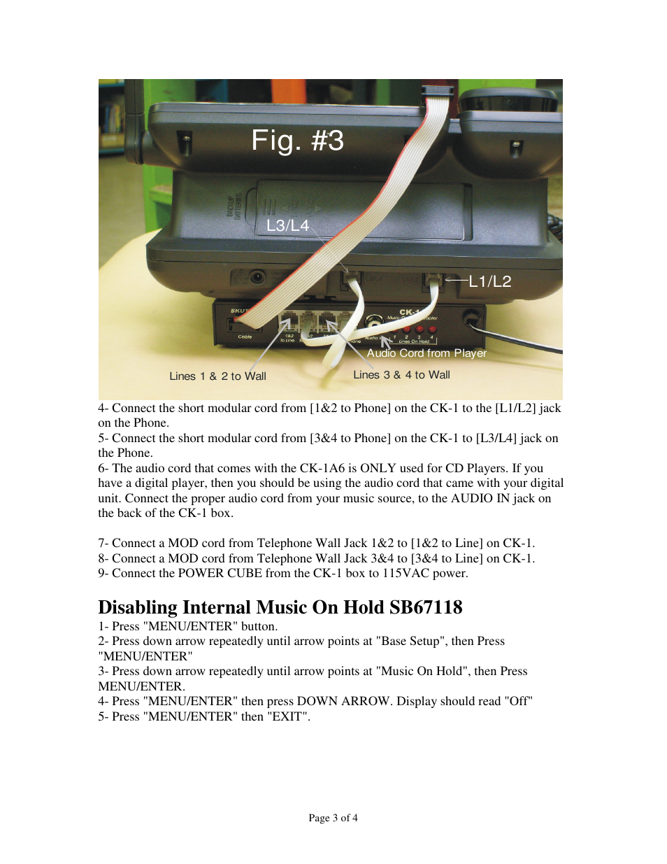 Fig. #3 | Skutch Electronics CK-1A6 User Manual | Page 3 / 4
