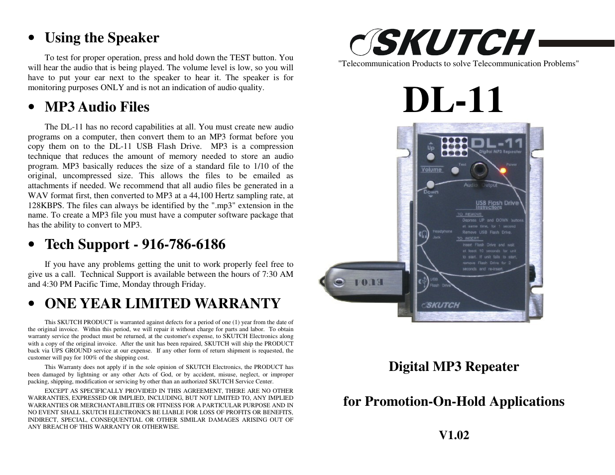 Dl-11 | Skutch Electronics DL-11 V1.02 User Manual | Page 2 / 2