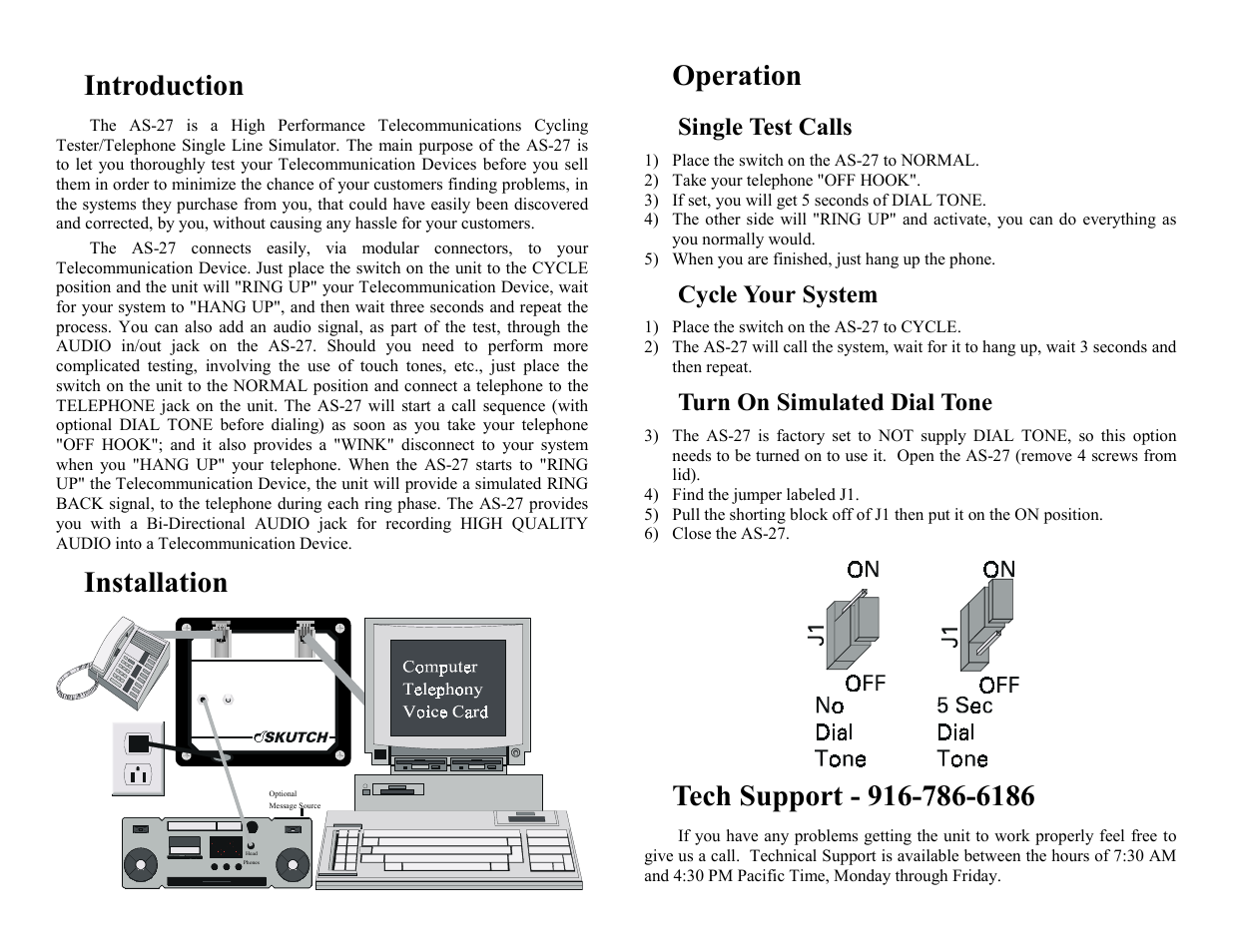 Skutch Electronics AS-27 User Manual | 2 pages
